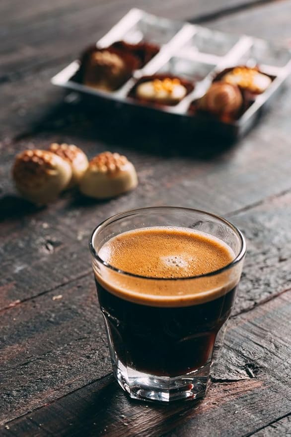 Necessia Premium Cortado Glasses 4.5oz – Set of 2, Heat-Treated Tempered Glass, Elegant Espresso Cups, Durable Barista-Grade Coffee Glassware