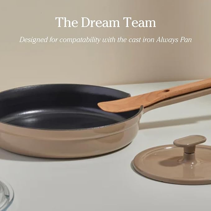 Our Place Grill Press - Cast Iron Add-On for Perfect Searing, Crispy Cooking | Heat-Resistant, Easy-Clean | Compatible with Cast Iron Always Pan | Steam