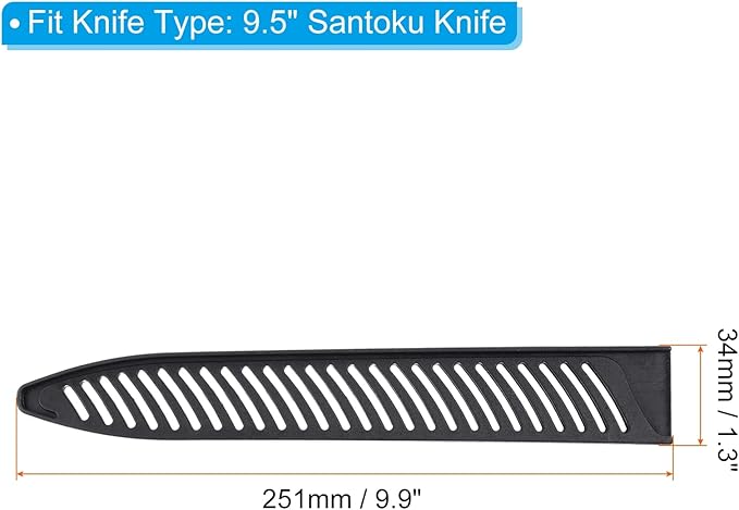 PATIKIL PP Safety Knife Cover Sleeves for 9.5" Carving Knife, 2 Pack Knives Edge Guard Blade Protector Universal Knife Sheath for Kitchen, Black