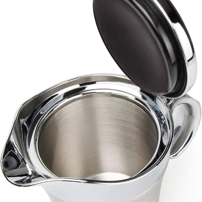 Stainless-Steel Double Insulated Gravy Boat - Sauce Jug with Hinged Lid, Ideal for Gravy or Cream at Thanksgiving, Gravy Pitcher - 16 oz/450 ml