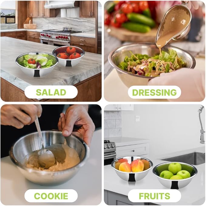 – 1 Heavy Duty Stainless Steel Mixing Bowl - 1 1/2 Quart