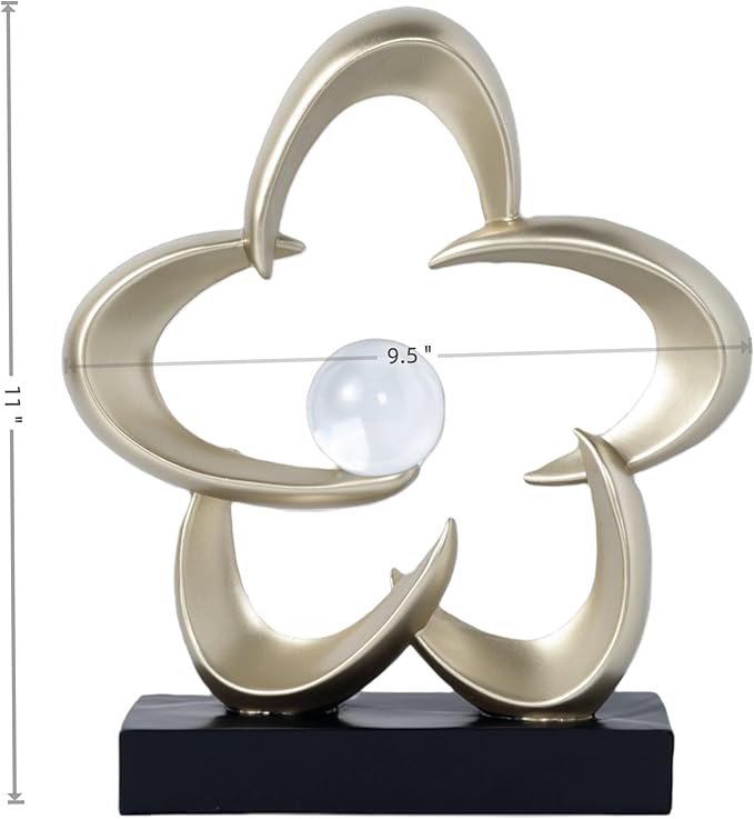 Abstract Sculpture Art Home Decor Accents Modern Decorative Objects for Living Room Shelf Coffee Table TV Stand Cabinet Office Decor Accents (Gold A)