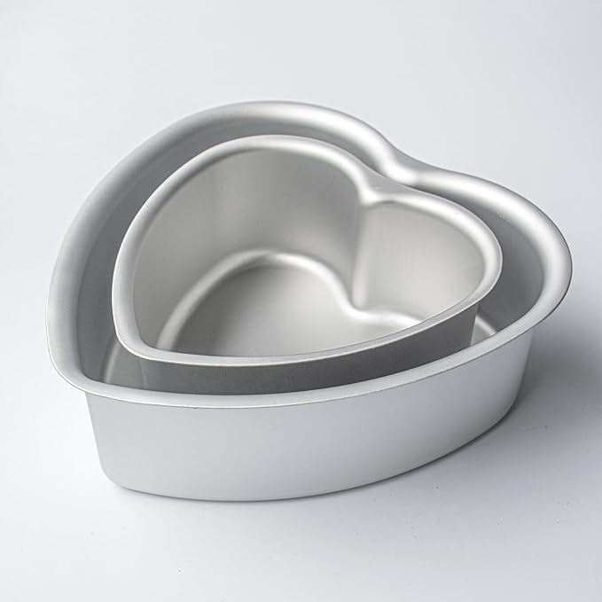 kefyixc Heart Shaped Cake Pans 6&8 Inch 3 Inch Deep Other Occasion Cakes