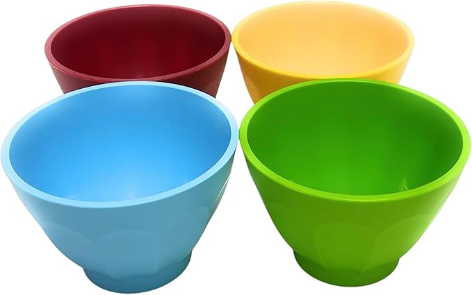 Mintra Home Unbreakable Bowls 4pk (Small - 250ml, Set 1 Blue, Yellow, Red, Green)