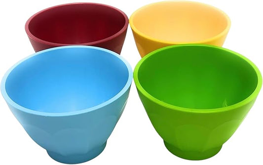 Mintra Home Unbreakable Bowls 4pk (Small - 250ml, Set 1 Blue, Yellow, Red, Green)