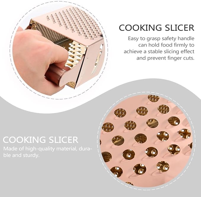 DOITOOL Multi Purpose 4-Sided Stainless Steel Vegetable Slicer Wire Cutter Grater for Kitchen Use Includes Cheese Grater and Veggie Peeler Function 10.5X8X9.3 Inch
