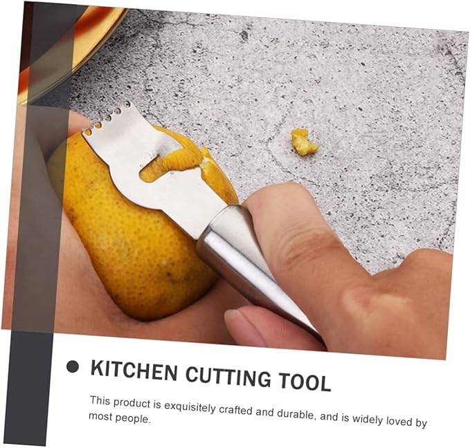 Cabilock 3-Piece Handheld Stainless Steel Zester and Peeler Set for Lemon Coconut and Pineapple Multipurpose Cooking Tool Fine Grater for Citrus and Fruit Preparation