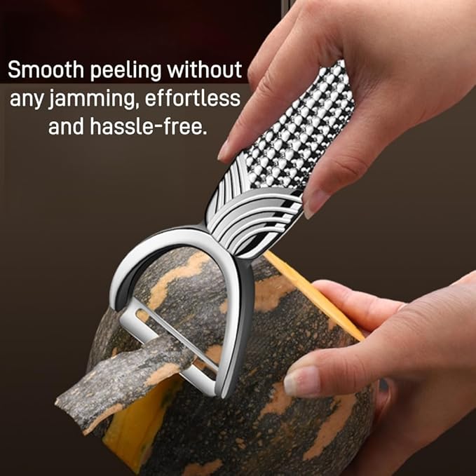 Vegetable Peeler For Kitchen, Easy Peeler/Non-Slip Wide Handle/Suitable for All Fruits Vegetables/Silver