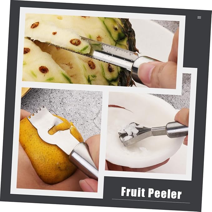 Ciieeo 3pcs Multi-function Stainless Steel Lemon Peeler Zester Grater for Cocktails and Kitchen
