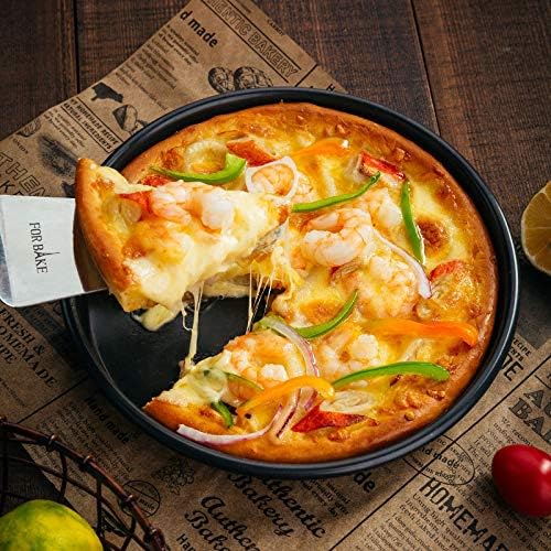LaiYHe, 8" 2 Packs Pizza Pan Professional Premium Deep Dish Non-Stick Bakeware (2 Packs-8 Inch)