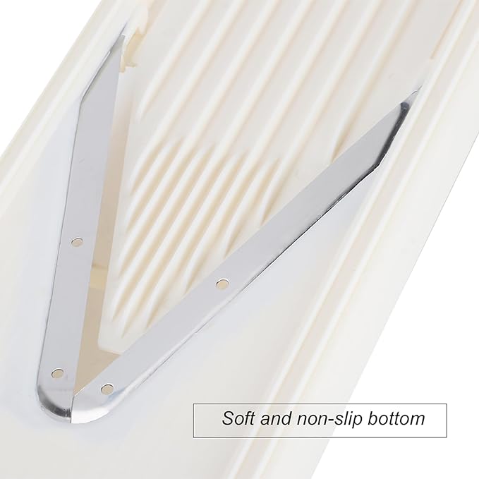 Mandoline Slicer, Non Slip Household V Slicer Cutter with Stainless Steel Blade, Multifunctional Vegetable Slicer with Hand Protector for Fruits