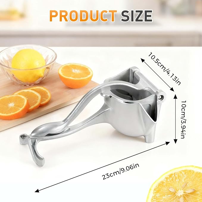 Aluminum Alloy Manual Hand Press Juicer for Citrus Fruits, Fresh Fruit Juice Extractor, Lemon Orange Lime Grapefruit Pomegranate Squeezer (1 PCS)