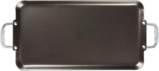 Vasconia 4 Pack Durable Double Burner Griddle (17″ x 10″) 100% Pure Aluminum with Nonstick - NSF Certified - for Frying, Searing, Grilling, Browning, Ideal for Home & Commercial Kitchen