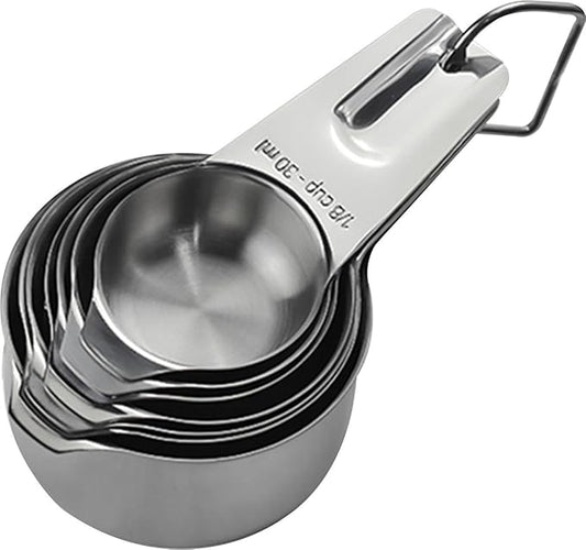 7 Piece Professional Grade Stainless Steel Measuring Cups Set By i Kito