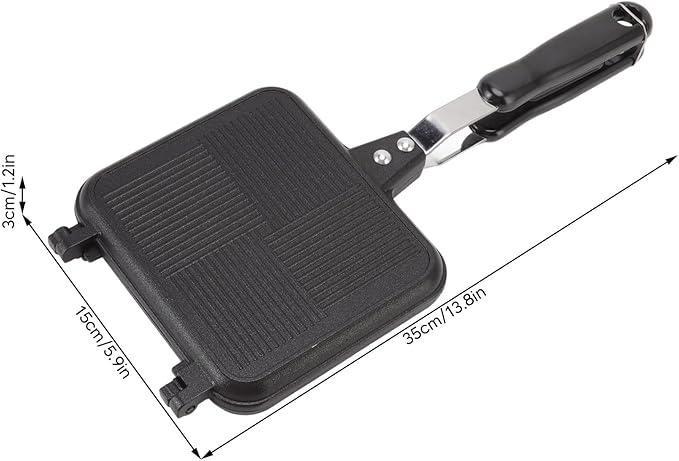 Sandwich Maker, Aluminum Sandwich Maker Pan for Stovetop Sandwich and Panini Maker Pan Non stick Grilled Cheese Maker with Long Handle Waffle Maker for Home Kitchen