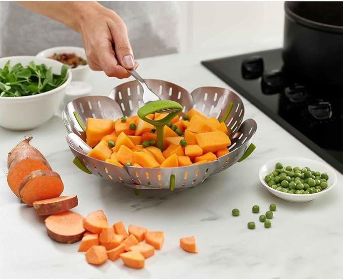 Joseph Joseph - 45033 Joseph Joseph Bloom Stainless-Steel Steamer Basket Folding, One-Size