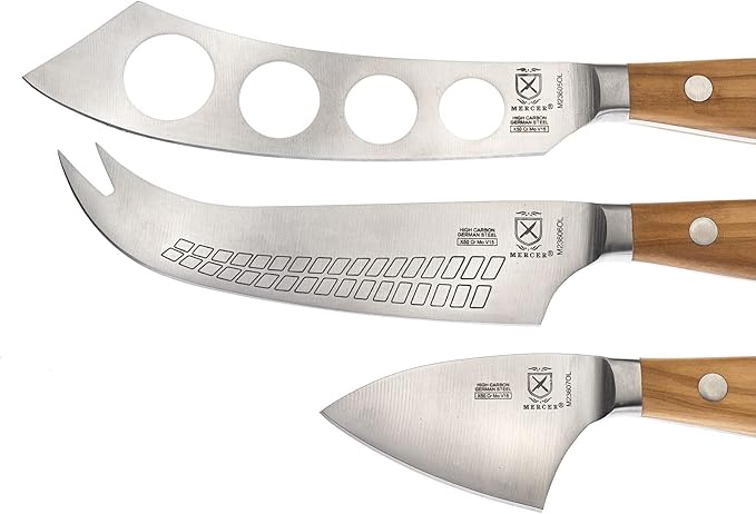 Mercer Culinary Renaissance Olive Wood Cheese Knife Set