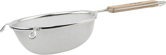 Winco - MSTF-6S Winco Strainer, 6.25-Inch Diameter, Fine Single Mesh, Medium, Tin, Tan