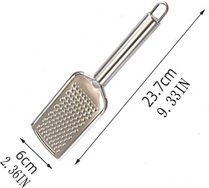 Handheld Cheese Grater, Cheese Zester Stainless Steel, Zester, Kitchen Vegetable Peeler, Food Zester Grater Slicer for Vegetables Cheese Chocolate Fruits, Zester Grater with Handle (silvery, One Size)