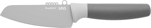 BergHOFF Leo Ceramic Coated Non-Stick Vegetable Knife with Zester, 11cm, Stainless Steel, Grey, 5.5 x 24.5 x 2 cm