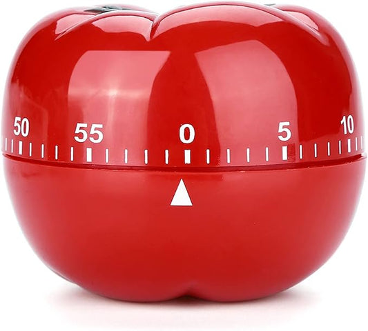 60 Minutes Red Kitchen Timers for Cooking, 2.83 x 2.17in Visual Timer, ABS Tomato Timers for Cooking, Baking, Brushing Teeth, Reading, Studying, Running and Yoga