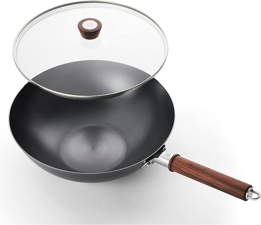 ZWILLING Dragon 12-inch Carbon Steel Wok with Lid
