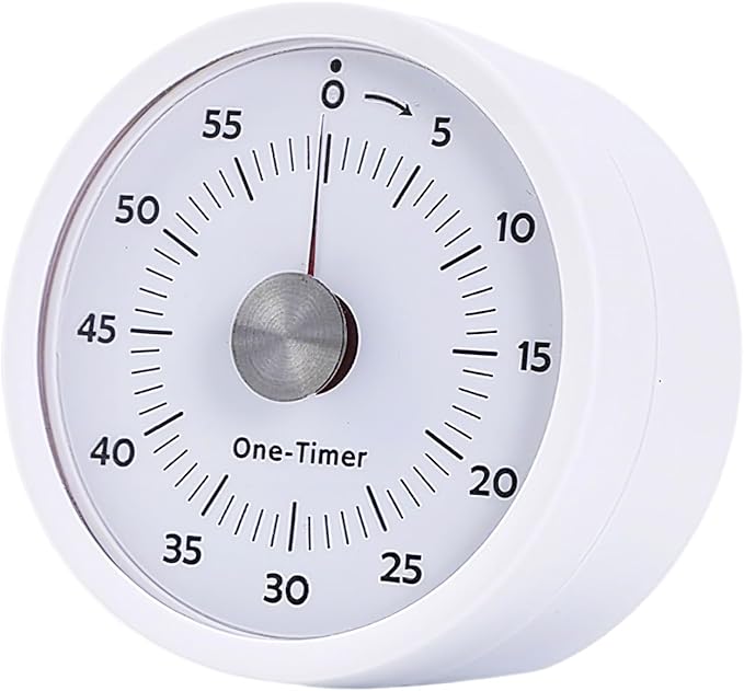 Kitchen Timers for Cooking, Magnetic Visual Timer for Kids Teachers Classroom School ADHD Autism Oven or Adult with Special Needs (White)