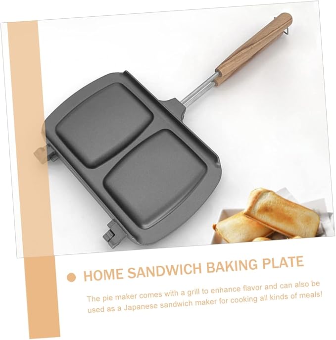 Non-stick Double-sided Frying Pan Sandwich Baking Machine for Home Use Stovetop Press for Sandwiches Waffles Eggs