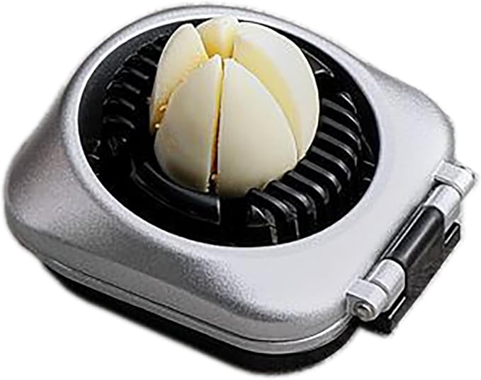 2 in 1 Stainless Steel Boiled Egg Slicer Heavy Duty Strawberry Section Cutter Multipurpose Kiwis Soft Fruit Chopper