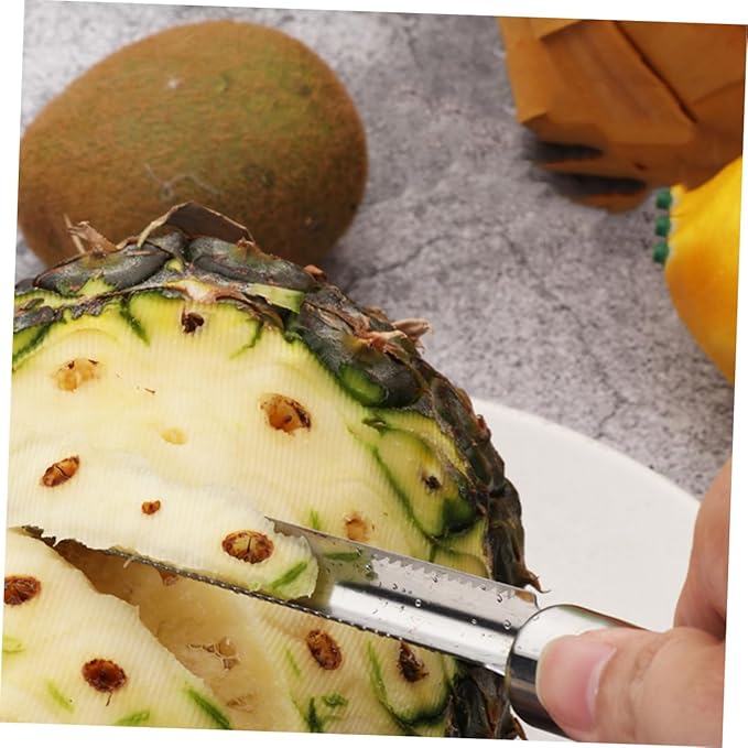 3-Piece Multi-Functional Grater Set Stainless Steel Lemon Zester Pineapple Grater Coconut Manual Kitchen Tool for Fruits and Vegetables for Baking and Cooking