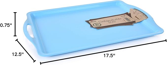 Mintra Home Durable Serving Tray (1pk, Blue)