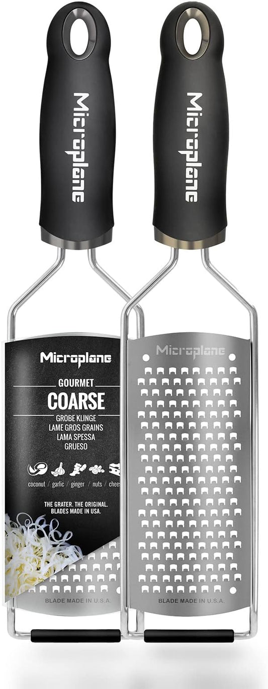 Microplane Gourmet Series Coarse Cheese Grater, 1 Count (Pack of 1), Silver