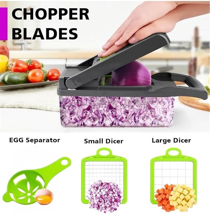16 in1 pro vegetable chopper, onion chopper, fruit and vegetable slicer with container, vegetable and fruit chopper, Onion cutter, Kitchen gadget