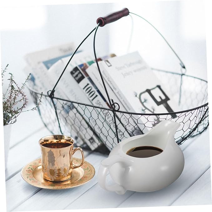 Sauce Dispenser Ceramic Gravy Boat Sauce Cup for Home Restaurant Catering Service