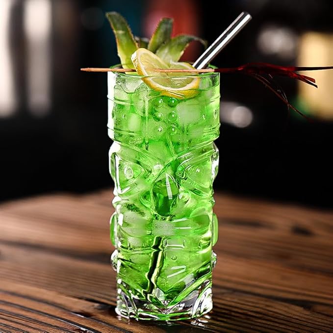 Thickened Glass Long High Ghost Face Crystal Iced Tea cocktail Drinking Glasses