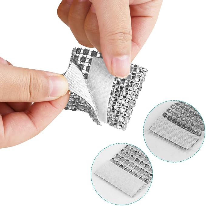 Accmor 50pcs Napkin Rings, Silver Napkin Rings Buckles for Table Decorations, Wedding, Dinner, Party, DIY Decoration