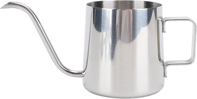 Pour Over Coffee Kettle, Gooseneck Spout, 304 Stainless Steel, Compact Design for Camping & Outdoor Use, 240ML Capacity, for Coffee Brewing at Home or Travel