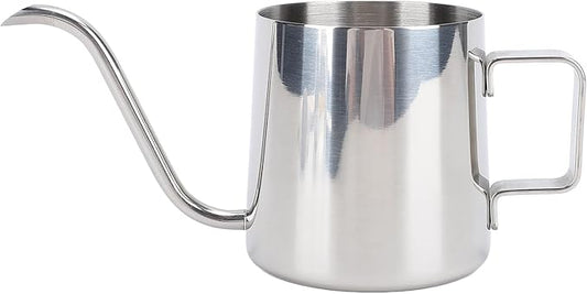 Pour Over Coffee Kettle, Gooseneck Spout, 304 Stainless Steel, Compact Design for Camping & Outdoor Use, 240ML Capacity, for Coffee Brewing at Home or Travel