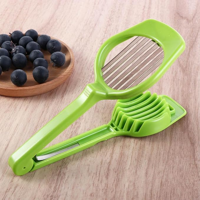 Leadigol Stainless Steel Egg Slicer Boiled Egg Cutter Handheld Mushroom Kiwi Divider Tomato Cutter Egg Split Device Home Kitchen Bar Tool Multi-purpose Slicing Mould