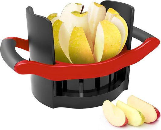 Newness 5.12 Inch Large Apple Slicer, Cut 8 Slices All the Way Through, HEAVY - DUTY Stainless Steel Apple Corer & Slicer for Fruits & Vegetables - Dishwasher Safe