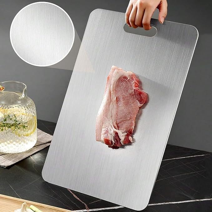 Upgrade Titanium Cutting Board - New Upgrade 100% Pure Titanium Cutting Boards for Kitchen Double Sided Non Toxic Titanware Cutting Board,Hygiene Durable Dishwasher Safe Chopping Board (14"L x 10"W)