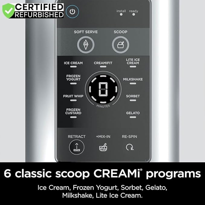 Ninja NC701 CREAMi Swirl 13-in-1 Soft Serve Ice Cream Machine (Renewed) Bundle with 2 YR CPS Enhanced Protection Pack