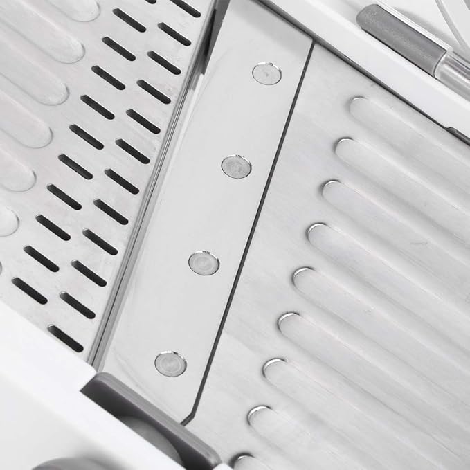 Adjustable Mandoline Slicer, Mandoline Slicer for Kitchen Stainless Steel Vegetable Chopper with 4 Adjustable Blades, Veggie Onion Tomato Slicer Julienne Cutter
