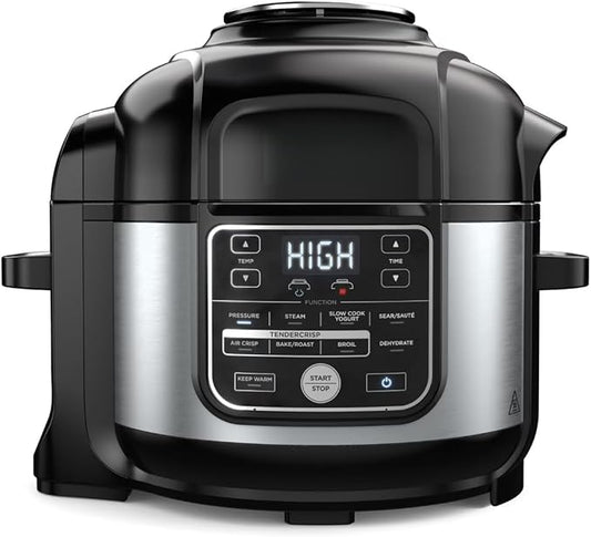 Ninja Foodi 10-in-1 Pressure Cooker & Air Fryer Combo, 6.5 Qt Stainless Steel Multi Cooker – Slow Cook, Steam, Bake, Roast, Dehydrate, Sear – Perfect for Holiday Meals & Family Gifts - OS300
