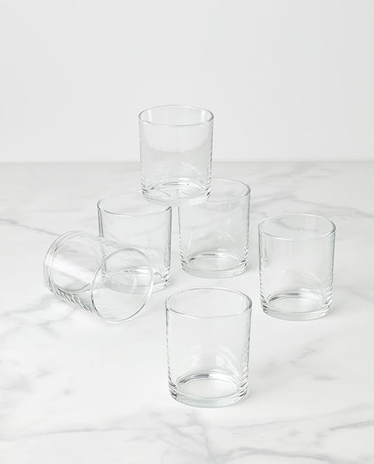 Oneida Glassware, 24 Seven Clear Medium Tumbler, Set of 6, 13.5-Ounce Capacity, Made From Glass, Dishwasher Safe Tumbler, Drinking Glasses Set, Home and Kitchen, Water Glasses (Clear, 4 Piece)