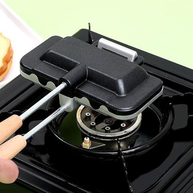 Breakfast Sandwich Maker Hot Dog Toaster - Nonstick Aluminum Skillet Panini Press for Compact Kitchen Use