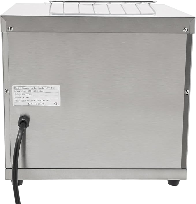 Commercial Conveyor Toaster with Temp & Speed Control Countertop Bread Oven Restaurant Cafe Toaster for Bread Buns Bagels Donuts Sandwiches (300 Slices/H)