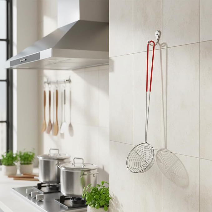 2Pcs Stainless Steel Hot Pot Strainer Spoons, 2 Sizes Fatsoff Soup Scoop Boba Spoon Scoop with Handle Ladle Wire Cooking Spider Skimmer Spoon for Hot Pot, Kitchen, Meatball, Oil Filter