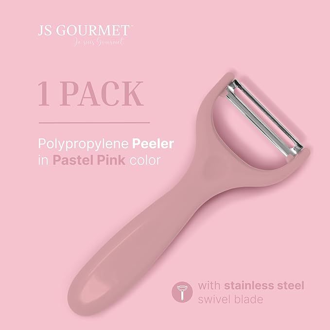 Y-Shaped Vegetable Peeler – Stainless Steel Blade with Comfortable Handle, Fruit and Vegetable Slicer, Potato & Carrot Cutter, Cucumber & Veggies Slicer – Kitchen Tools and Accessories – Pastel Pink