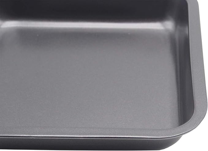 HYTK 2pcs Mini Baking Pans 8 X 8 Inch (Inner 7.5 X 7.5) Square Cake Pan Bread Pan Nonstick Heavy Carbon Steel Bakeware